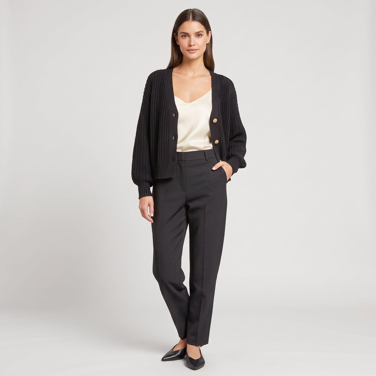 Alicia | Camisola de malha cruzada