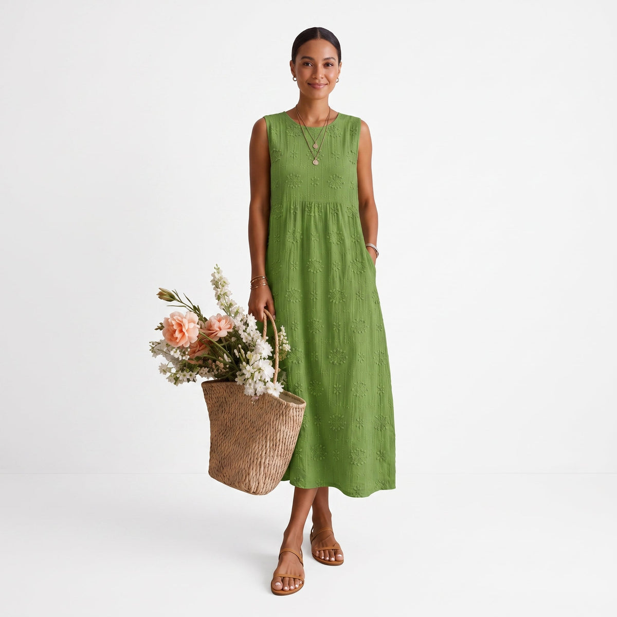 Olivia | Vestido midi leve para o dia