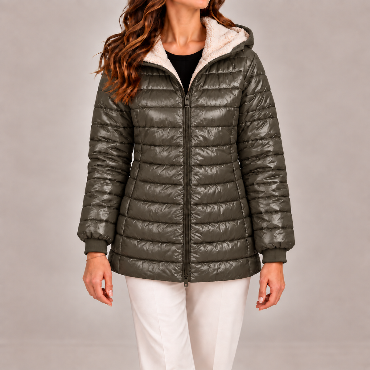 Mariana | Casaco puffer com forro em fleece