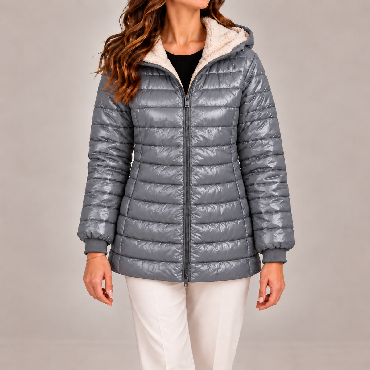 Mariana | Casaco puffer com forro em fleece