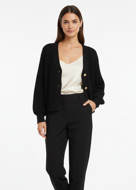 Alicia | Camisola de malha cruzada