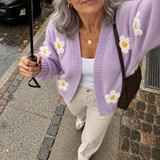 Luna | Cardigan floral aberto