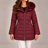 Carlota | Casaco puffer comprido com capuz