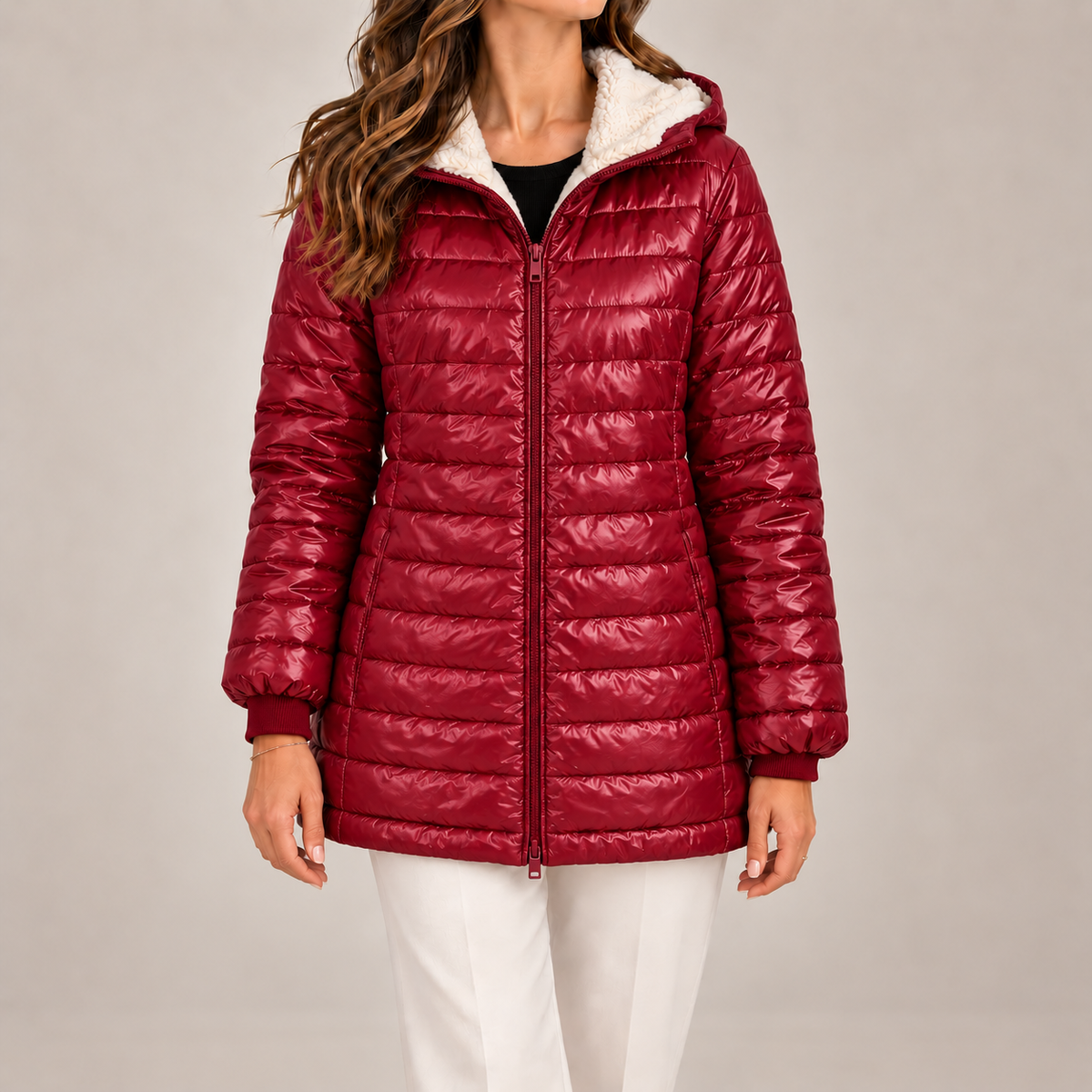 Mariana | Casaco puffer com forro em fleece