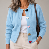 Lara | Cardigan de malha com botões em coração