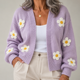 Luna | Cardigan floral aberto