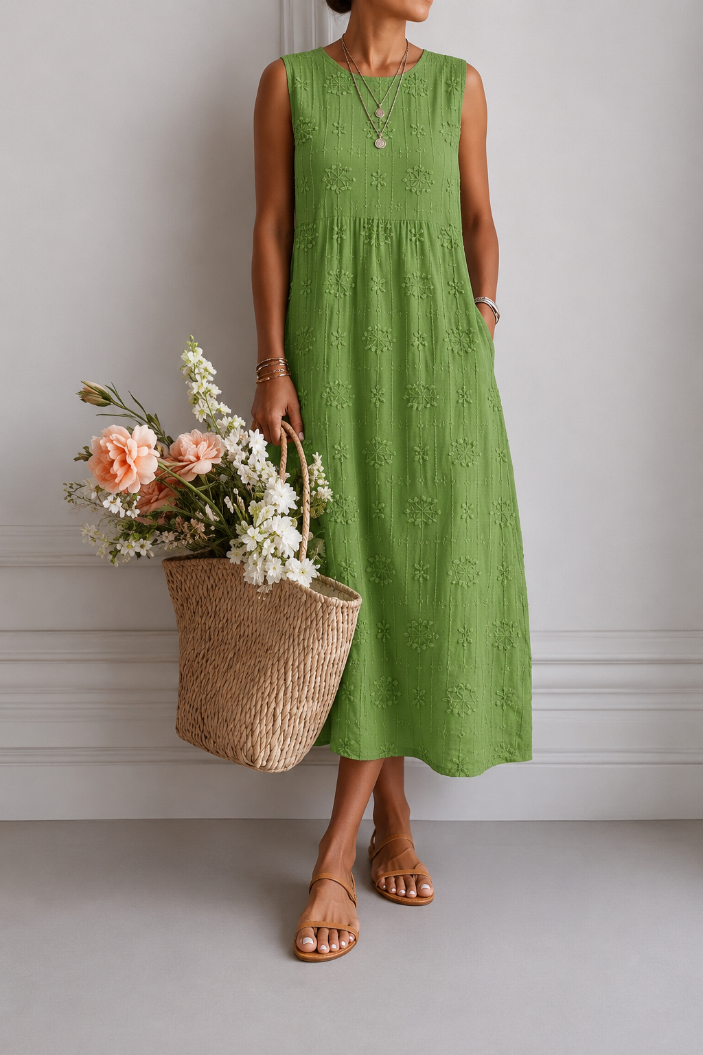 Olivia | Vestido midi leve para o dia