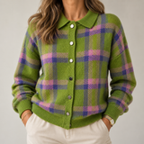 Madalena | Cardigan aos quadrados
