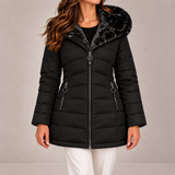 Carlota | Casaco puffer comprido com capuz
