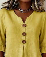 Elena | Blusa lisa de linho