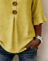 Elena | Blusa lisa de linho