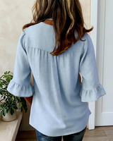 Elena | Blusa lisa de linho
