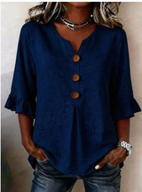 Elena | Blusa lisa de linho