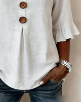 Elena | Blusa lisa de linho