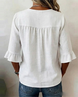 Elena | Blusa lisa de linho