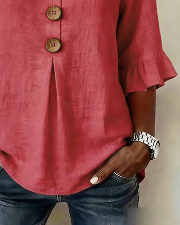 Elena | Blusa lisa de linho