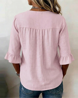 Elena | Blusa lisa de linho