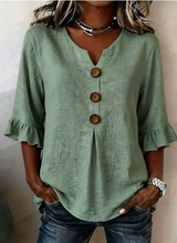 Elena | Blusa lisa de linho