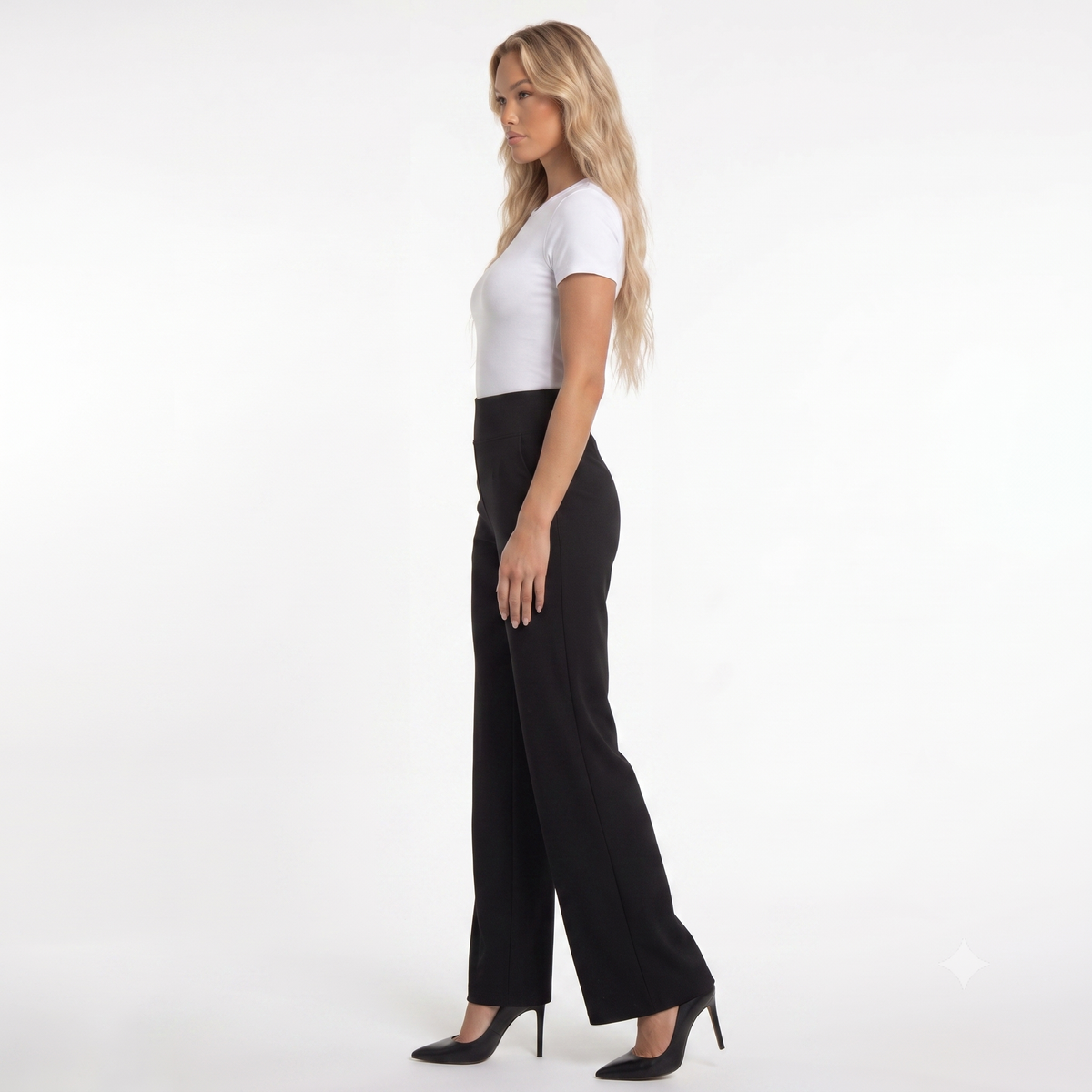 Beatriz | Calças fluidas de vestir com cintura elástica