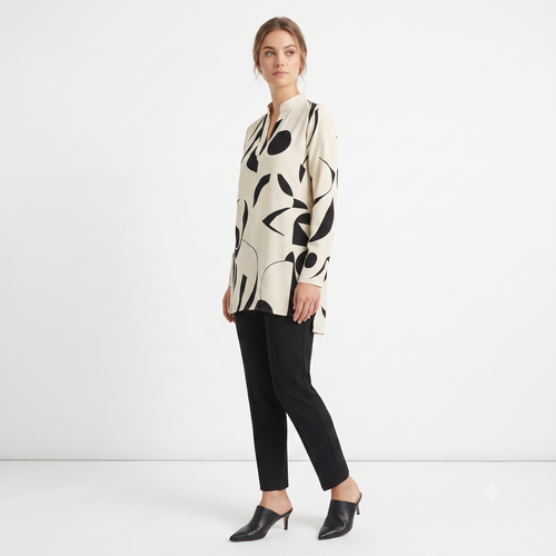 Alejandra | Blusa abstrata Milão