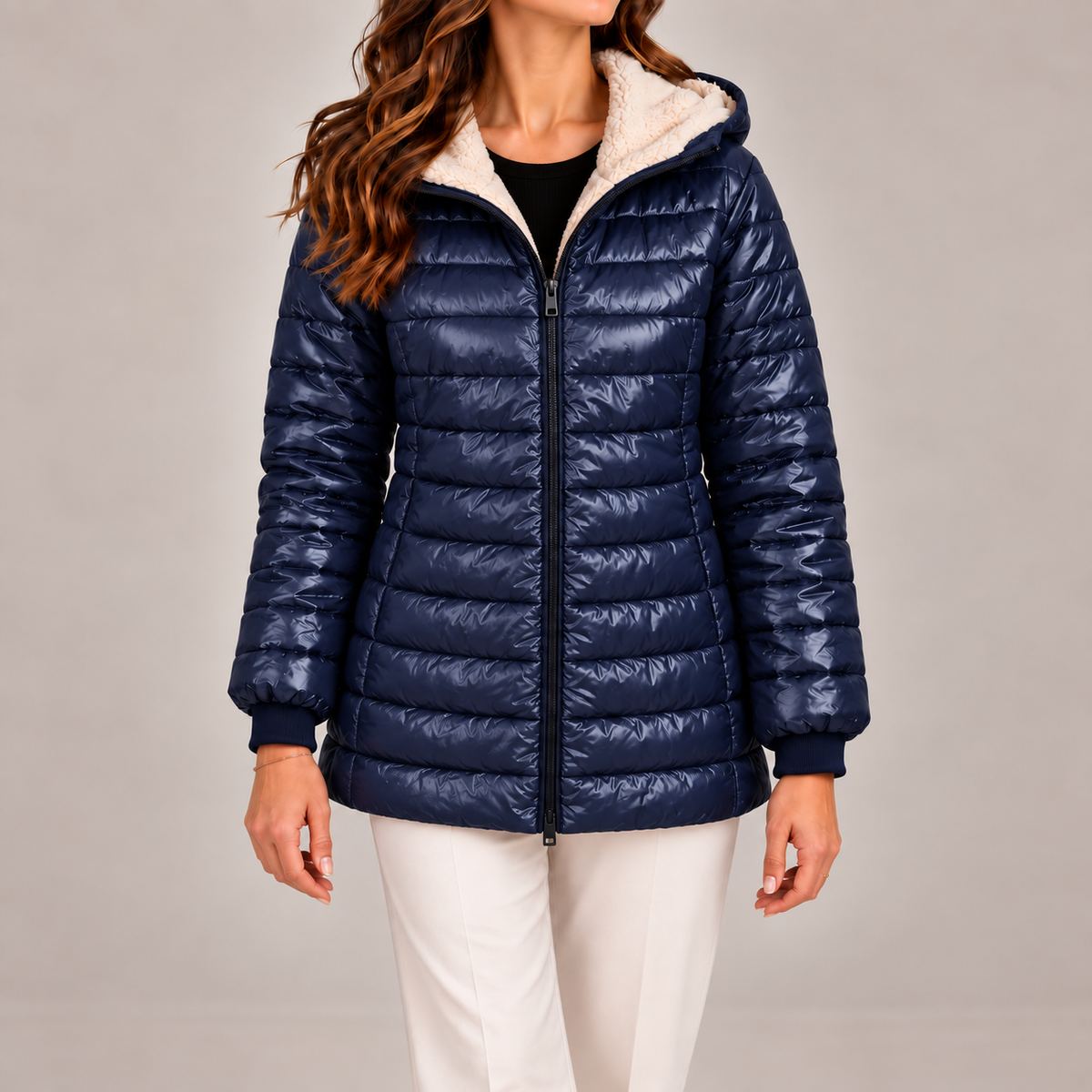 Mariana | Casaco puffer com forro em fleece