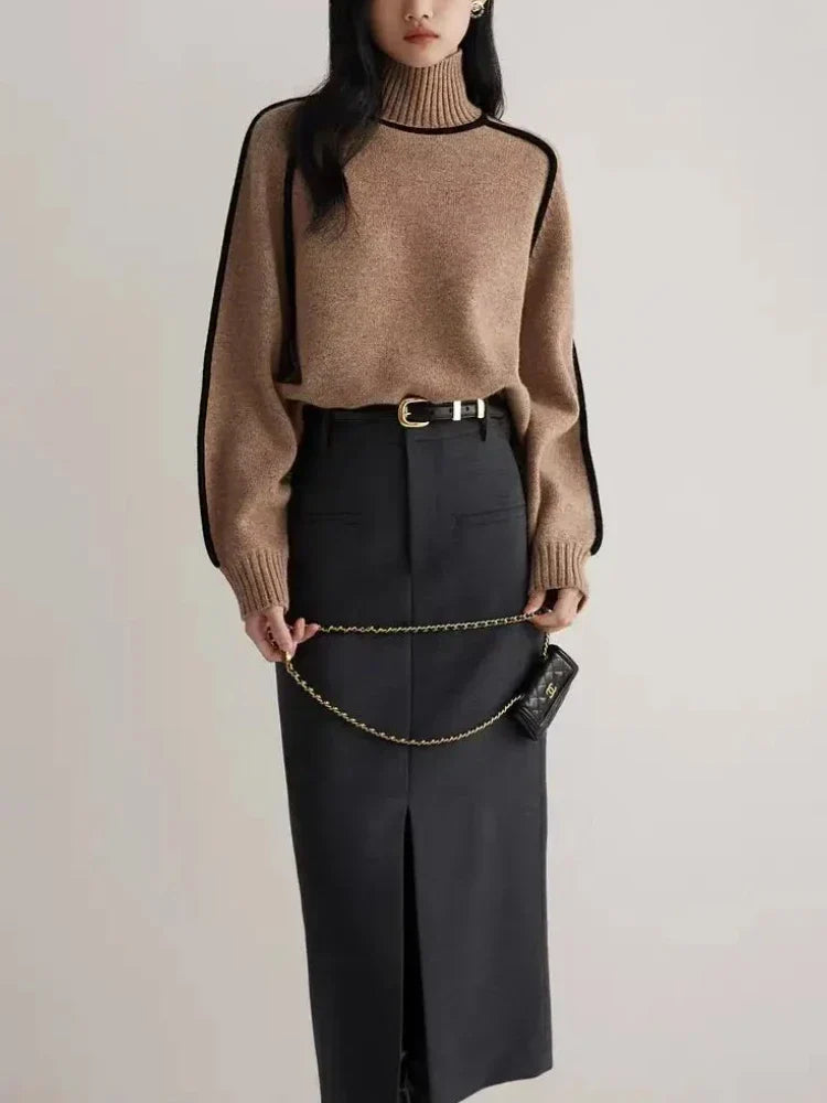 Fabiola | Camisola de malha de gola alta