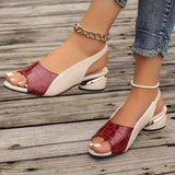 Leire | Sandália bicolor slingback premium