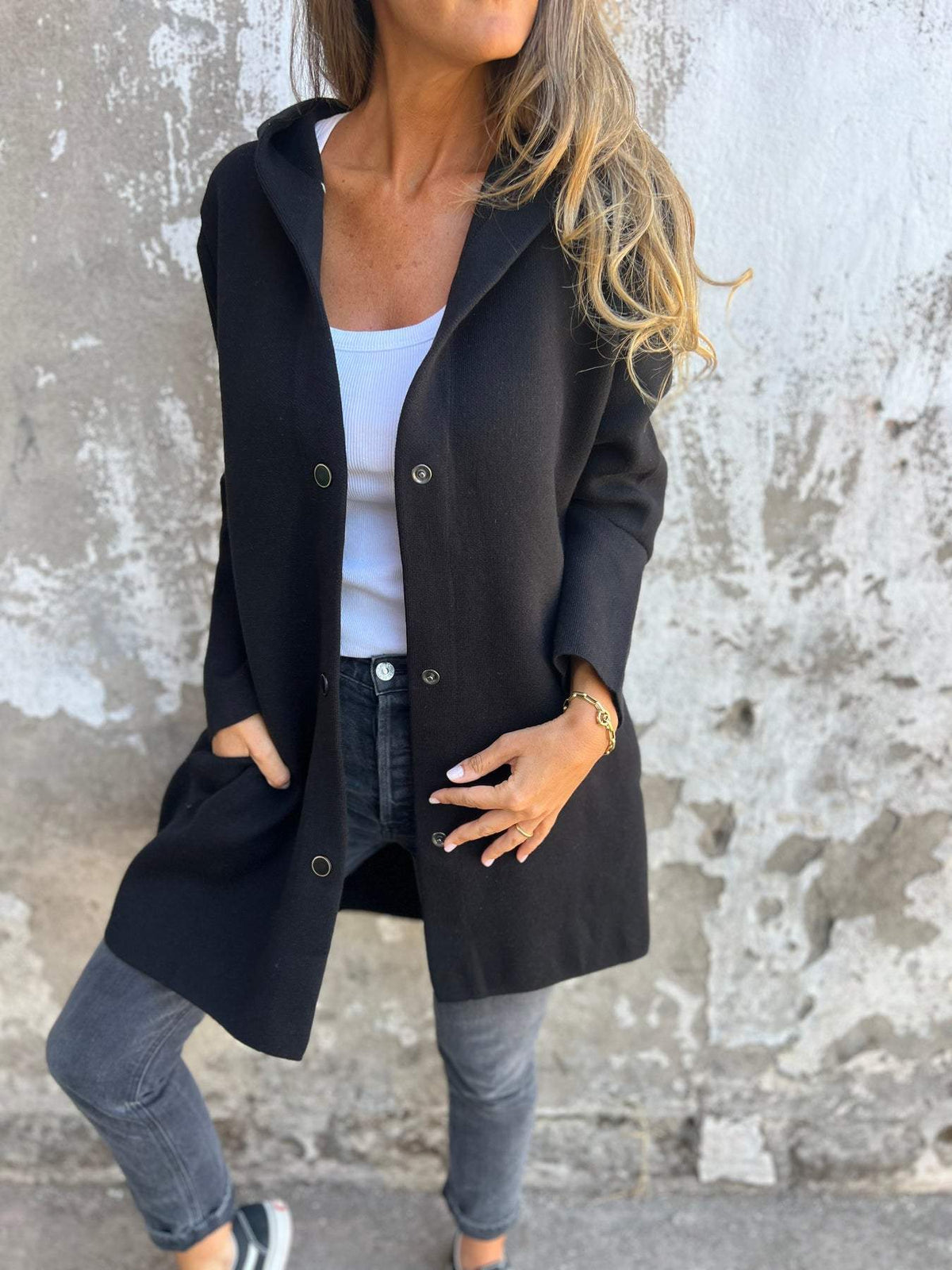 Isabella | Casaco comprido elegante com capuz