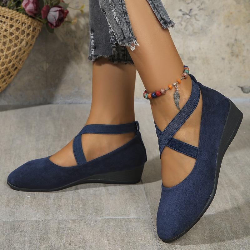 Lola | Sabrinas camel com cunha de conforto